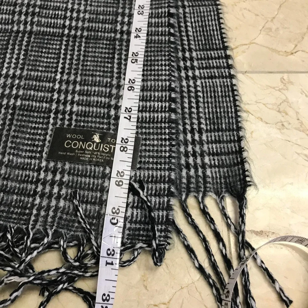 Men's Wool Touch Plaid Scarf by Conquista